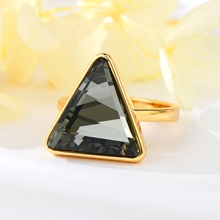Show details for Geometric Copper or Brass Fashion Ring with No-Risk Return