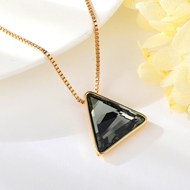 Show details for Geometric Black Pendant Necklace with Fast Delivery