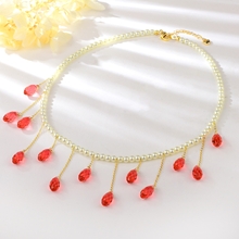 Show details for Red Big Pendant Necklace Exclusive Online