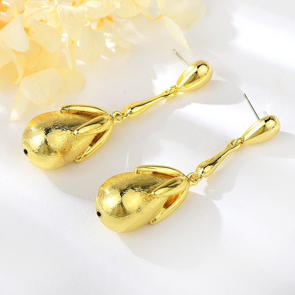 Picture of Great Value Gold Plated Plain Dangle Earrings with Member Discount
