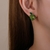 Picture of Unique Cubic Zirconia Green Big Stud Earrings