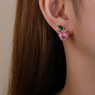 Picture of Delicate Cubic Zirconia Luxury Big Stud Earrings