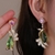 Picture of Unusual Big Green Dangle Earrings