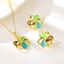 Show details for Famous Flowers & Plants Gold Plated 2 Piece Jewelry Set with Wow Elements