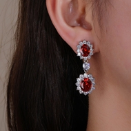 Picture of Bulk Platinum Plated Luxury Dangle Earrings with No-Risk Return