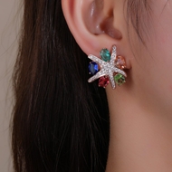Picture of Funky Starfish Luxury Huggie Earrings