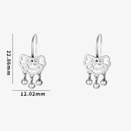 Picture of Bulk 999 Sterling Silver Irregular Small Hoop Earrings Exclusive Online