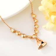 Show details for Sparkly Irregular Swarovski Element Pendant Necklace