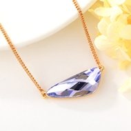 Show details for Wholesale Rose Gold Plated Purple Pendant Necklace with No-Risk Return