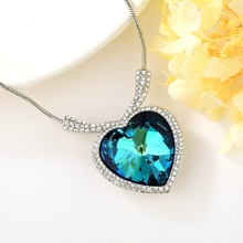 Show details for Distinctive Platinum Plated Party Pendant Necklace of Original Design