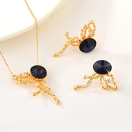 Show details for Bulk Rose Gold Plated Butterfly 2 Piece Jewelry Set Exclusive Online