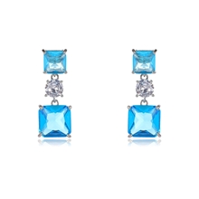 Show details for Recommended Blue Geometric Dangle Earrings with Member Discount