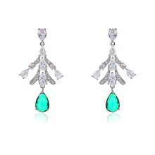 Show details for Low Cost Platinum Plated Party Dangle Earrings with Full Guarantee