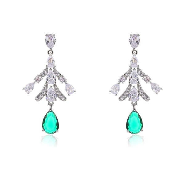Picture of Low Cost Platinum Plated Party Dangle Earrings with Full Guarantee