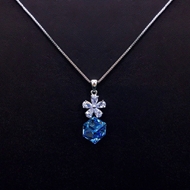 Show details for New Season Blue Holiday Pendant Necklace with SGS/ISO Certification