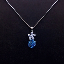 Show details for New Season Blue Holiday Pendant Necklace with SGS/ISO Certification