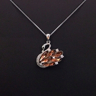 Show details for Recommended Platinum Plated Cubic Zirconia Pendant Necklace from Top Designer