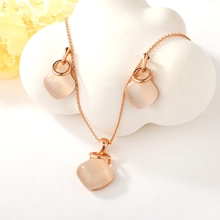 Show details for Designer Rose Gold Plated Zinc Alloy 2 Piece Jewelry Set with No-Risk Return