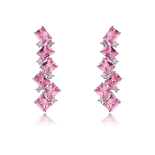 Show details for Party Pink Dangle Earrings with Fast Delivery