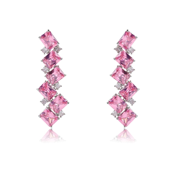 Picture of Party Pink Dangle Earrings with Fast Delivery