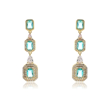 Show details for Amazing Geometric Copper or Brass Dangle Earrings