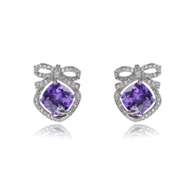 Show details for Great Cubic Zirconia Platinum Plated Dangle Earrings