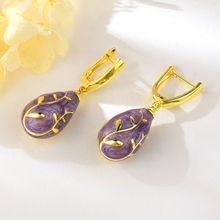 Show details for Gold Plated Flowers & Plants Dangle Earrings Factory Direct