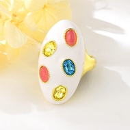 Picture of Buy Gold Plated Colorful Fashion Ring with Fast Shipping