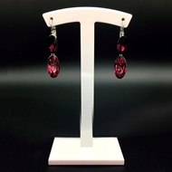 Show details for Attractive Red Platinum Plated Huggie Earrings For Your Occasions