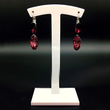 Show details for Attractive Red Platinum Plated Huggie Earrings For Your Occasions