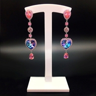 Show details for Designer Platinum Plated Party Dangle Earrings with Easy Return