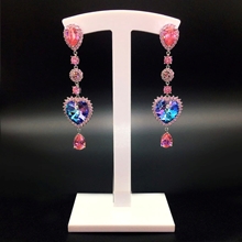 Show details for Designer Platinum Plated Party Dangle Earrings with Easy Return