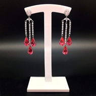 Show details for Sparkly Irregular Swarovski Element Dangle Earrings