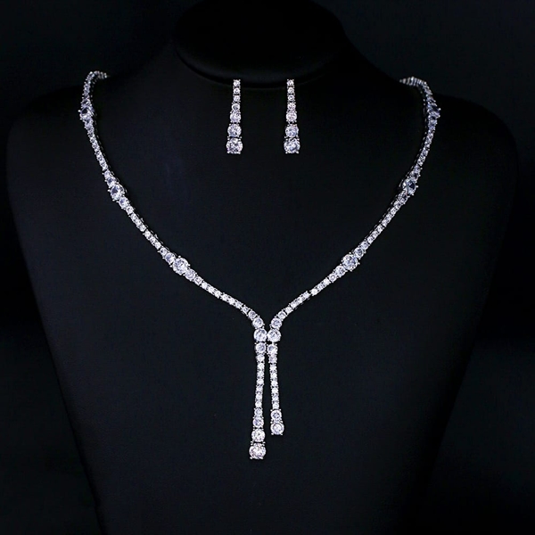 Picture of Party Cubic Zirconia 2 Piece Jewelry Set with Fast Delivery