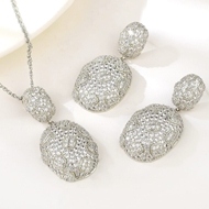 Show details for Beautiful Cubic Zirconia Luxury 2 Piece Jewelry Set