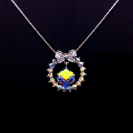 Show details for Fashion Platinum Plated Pendant Necklace Online Only