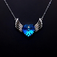 Show details for Bling Party Wing Pendant Necklace