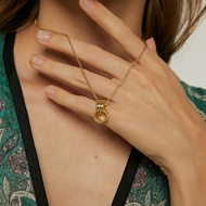 Picture of Pretty Geometric Copper or Brass Pendant Necklace