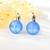 Picture of Platinum Plated Blue Drop & Dangle Earrings at Great Low Price