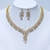 Picture of Brand New Gold Plated White 2 Piece Jewelry Set with Wow Elements