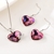 Picture of Fashion Swarovski Element Love & Heart 2 Piece Jewelry Set