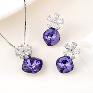 Show details for Fashion Swarovski Element 2 Piece Jewelry Set Online Only