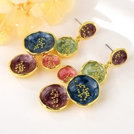 Picture of Shop Gold Plated Enamel Dangle Earrings with Unbeatable Quality