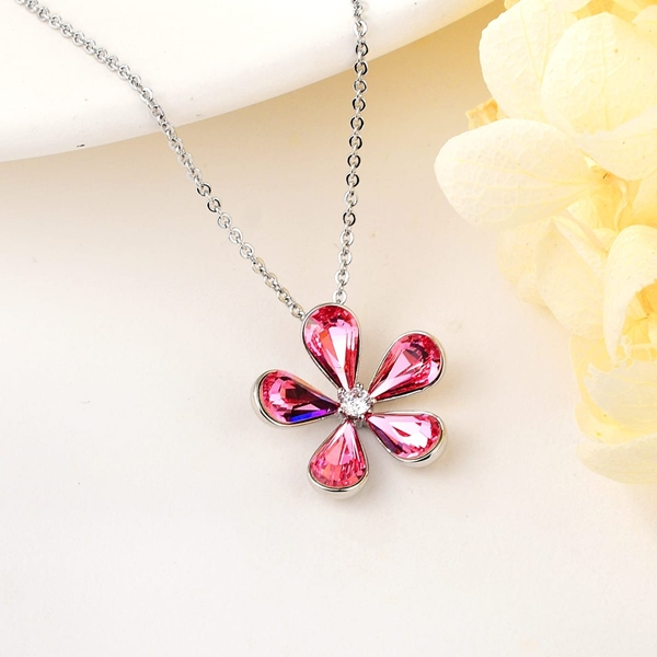 Picture of Inexpensive Copper or Brass Pink Pendant Necklace from Reliable Manufacturer