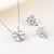 Picture of Sparkling Flower White 2 Piece Jewelry Set