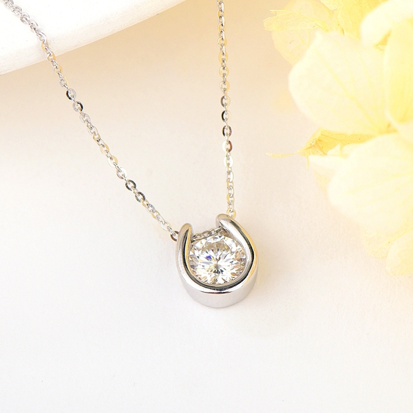 Picture of Popular Moissanite Platinum Plated Pendant Necklace