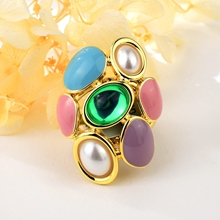 Show details for Staple Geometric Artificial Crystal Fashion Ring