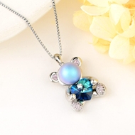 Show details for Most Popular Swarovski Element Blue Pendant Necklace