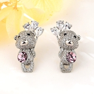 Show details for Copper or Brass Swarovski Element Dangle Earrings from Certified Factory