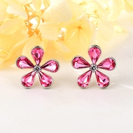 Show details for Stylish Flower Fashion Dangle Earrings